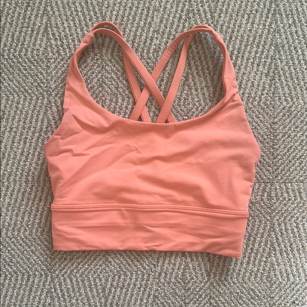 Lululemon Pink Sports Bra with Criss-Cross Straps